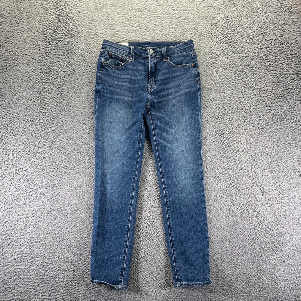 Gap‎ Jeans Women 00 Blue Cotton Denim Skinny Girlfriend Workwear Travel Stretch